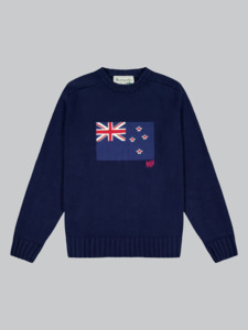 Clearance: Flag Knit Sweater - Navy