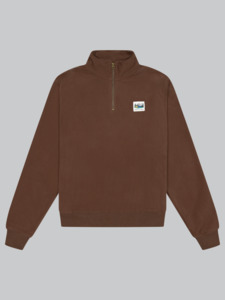Clearance: Mackenzie Quarter Zip Pullover - Brown