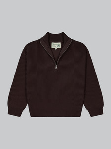 Merino Quarter Zip - Brown