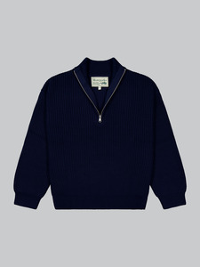 Merino Quarter Zip - Navy
