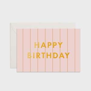 Cards: Birthday Pinstripe Mini Card