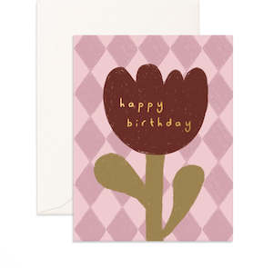 Happy Birthday Tulip Card
