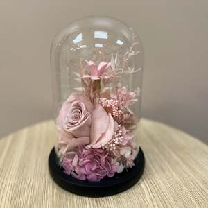 Dried Flowers: Pink Floral Dome - Medium