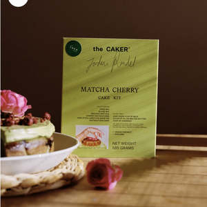 The Caker Matcha Cherry Cake Kit