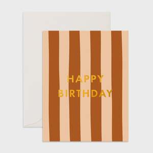 Treats And Cards 1: Rust Stripe Birthday Card