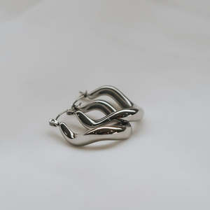 Silver Abby Hoops By Katy B