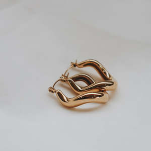 Gold Abby Hoops By Katy B
