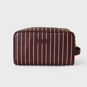 Merlot Pinstripe Wash Bag