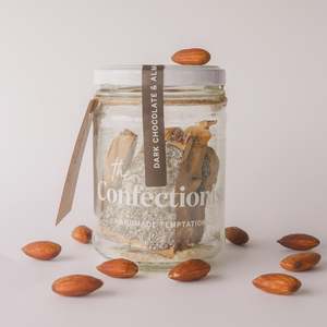 Treats And Cards 1: Dark Chocolate Almond Toffee Jar 85g