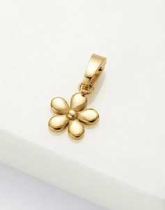 Jewellery/Necklaces: Flower Charm - Gold