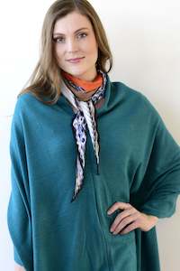 Fashion Ponchos: Poncho/Scarf - Teal