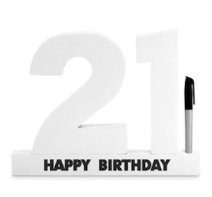 Gifts Birthdays: 21st Signature Block