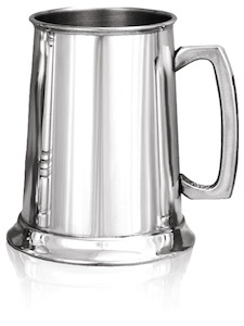 Gifts Birthdays: Tankard - Pewter Plain 1 Pint