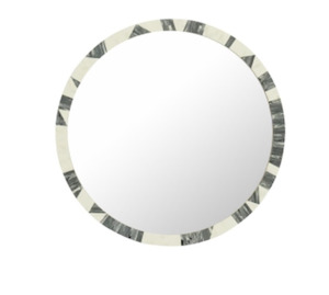 Manon Mirror - White & Grey