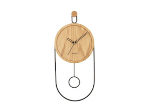Homeware Clocks: Swing Pendulum Clock - Light Wood