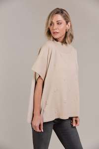 Fashion Ponchos: Masa Knit Poncho - Ecru