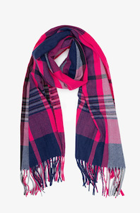 Fashion Scarves: Berry Nights Plaid Scarf