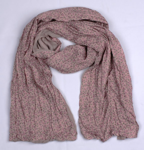 Fashion Scarves: Ditzy Print Scarf - Pink