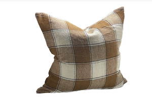 Homeware Cushions: Linen Cushion Cover 55x55 - Tobacco