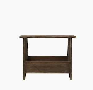 Homeware Furniture: Rustic Magazine Holder Stool