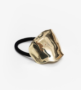 Fashion Headwear: Textured Hair Cuff - Gold