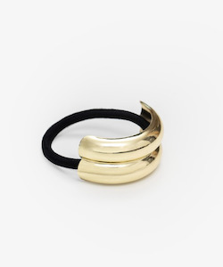 Fashion Headwear: Double Curve Hair Cuff - Gold