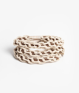 Chain Link Hair Tie - Taupe