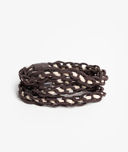 Fashion Headwear: Chain Link Hair Tie - Choc