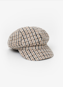 Fashion Headwear: Newsboy Cap - Nougat Plaid