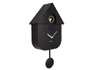 Homeware Clocks: Modern Cuckoo Clock - Black