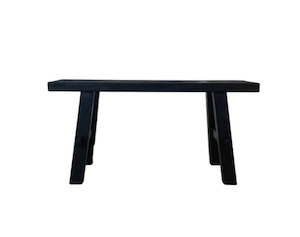 Homeware Furniture: Reclaimed Wood Medium Bench - Black