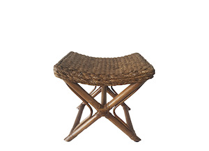 Homeware Furniture: Colonial X Stool - Brown