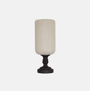 Homeware Lighting: Medina Linen & Glass Lamp