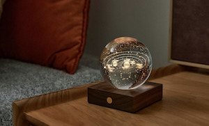 Homeware Lighting: Walnut Solar System - 3D Laser Engraved LED Light