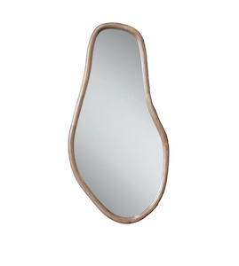 Homeware Mirrors: Wooden Squiggle Mirror - Natural