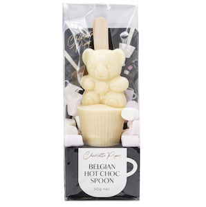 Hot Chocolate Spoon – White Chocolate Teddy Bear