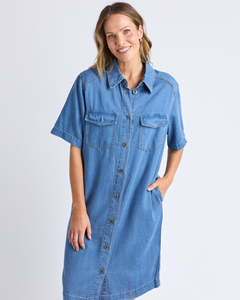 Cora Denim Dress - Blue