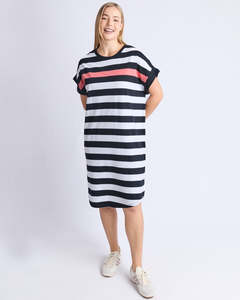 McKinley Dress - Black & White Stripe