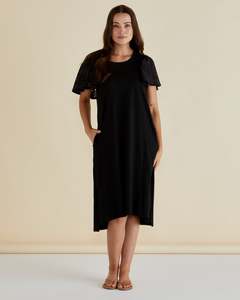 Sawyer Embroidered Dress - Black