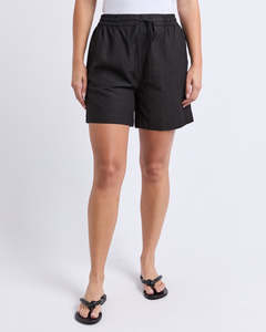 Fashion Skirts Shorts: Margi Long Line Short - Black