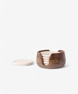 Homeware Coasters Table Runners: Porto Round Porcelain Coasters