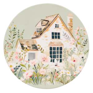 Cottage Grove Green Cottage Ceramic Coaster