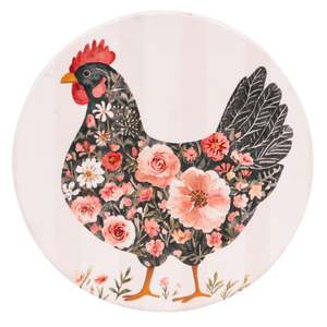 Homeware Coasters Table Runners: Cottage Grove Dark Hen Ceramic Coaster