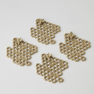 Homeware Coasters Table Runners: Honeycomb Coasters Set of 4
