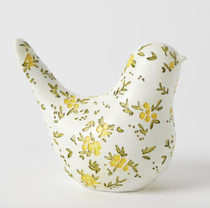 Blooming Bird Sculpture Large – White