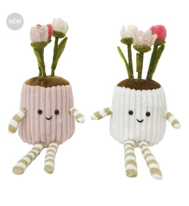 Fabric Flower Pot Sitting Decoration