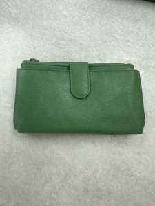 Leather Cell Phone Wallet - Green
