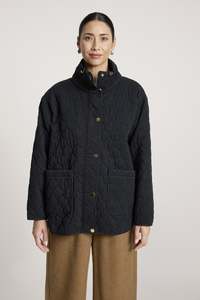 Fashion Jackets Coats Blazers: Sansi Quilted Jacket - Black