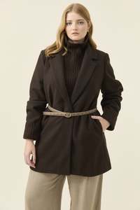 Fashion Jackets Coats Blazers: Kali Coat - Chocolate