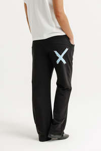 Avenue Pants - Black with Sapphire/Ivory X